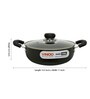 Deep Kadai With Lid, 26 Cm, 4.1 Ltr, Aluminium