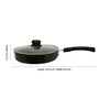 Hard Anodised Deep Fry Pan With Lid, 20 Cm, Aluminium