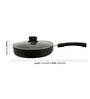 Hard Anodised Deep Fry Pan With Lid, 22 Cm, Aluminium