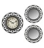 Black & Silver Plastic Vintage Modern Wall Clock