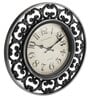 Black & Silver Plastic Vintage Modern Wall Clock