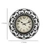 Black & Silver Plastic Vintage Modern Wall Clock