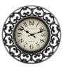 Black & Silver Plastic Vintage Modern Wall Clock