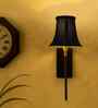 Vintage 6" Fabric Shade Wall Lamp | Retro Style Wall Mounted Light-(Black)