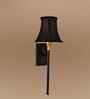 Vintage 6" Fabric Shade Wall Lamp | Retro Style Wall Mounted Light-(Black)