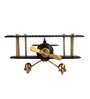Vintage Airplacne Gold & Black Sheesham Wood Table Accent