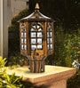 Vintage Antique Outdoor Post Light with Classic Golden Finish