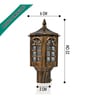 Vintage Antique Outdoor Post Light with Classic Golden Finish