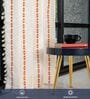 Vintage Braid Burnt Orange Embroidery Cotton Curtains for Door Pack of 1