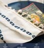 Vintage Braid Indigo Embroidery Cotton Curtains for Door Pack of 1
