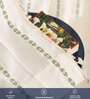 Vintage Braid Sage Green Embroidery Cotton Curtains for Long Door Pack of 1