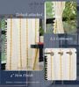 Vintage Braid Yellow Embroidery Cotton Curtains for Door Pack of 1