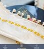 Vintage Braid Yellow Embroidery Cotton Curtains for Door Pack of 1