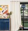 Vintage Braid Yellow Embroidery Cotton Curtains for Long Door Pack of 1