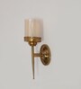 Vintage Brass Wall Sconce with Decorative Cutout Design