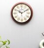 Vintage Brown Wood & MDF Wall Clock