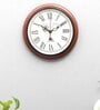 Vintage Brown Wood & MDF Wall Clock