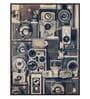 Vintage Cameras Multicolor Canvas Framed Art Print