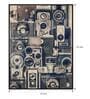 Vintage Cameras Multicolor Canvas Framed Art Print