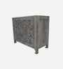 Vintage Solid Wood Hand Carved Sideboard in Grey Finish