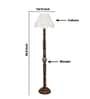 Vintage Cotton Shade Wood Floor Lamp