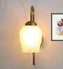 Vintage Crackle Glass Wall Sconce