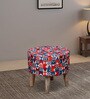 Vintage Fabric Seating Stool in Multi Colour