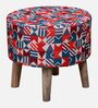Vintage Fabric Seating Stool in Multi Colour