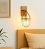 Vintage Gold Cage Lantern Wall Light