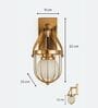 Vintage Gold Cage Lantern Wall Light