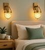 Vintage Gold Cage Lantern Wall Light