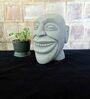 Vintage Hand Carved Mango Wood Laughing Head Figurine