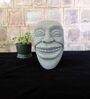 Vintage Hand Carved Mango Wood Laughing Head Figurine