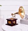 Brown & Gold Vintage Handmade Gramophone Showpiece