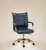 Vintage Home Faux Leather Executive Chair In Black Colour