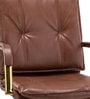 Vintage Home Faux Leather Executive Chair In Brown Colour