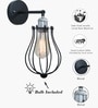 Vintage Industrial Nickle Adjustable Socket Metal Wall Sconce