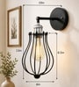 Vintage Industrial Nickle Adjustable Socket Metal Wall Sconce
