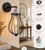 Vintage Industrial Nickle Adjustable Socket Metal Wall Sconce