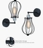 Vintage Industrial Nickle Adjustable Socket Metal Wall Sconce