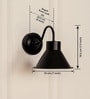 Vintage Industrial Wall Lamp Black Polished