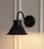 Vintage Industrial Wall Lamp Black Polished