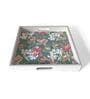 Vintage Gren & White Wood Serving Tray
