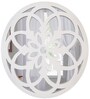 Vintage Mandala Design Wooden Decorative Wall Mirror White Finish