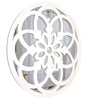 Vintage Mandala Design Wooden Decorative Wall Mirror White Finish
