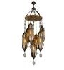 Vintage Moroccan Style Multi-Light Hanging Chandelier in Antique Brass Finish