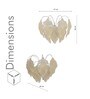 Vintage Murano Glass Golden Dust Finish Leaves And Chrome Finish Metal Wall Light
