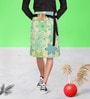 Vintage Ornate Flowers  Multicolor Polycotton Half-Length Waist To Knee Apron