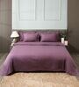 Grey 300TC 100% Cotton Flat Chekered Super King Bedsheet with 2 Pillow Covers