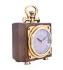 Vintage Pocketwood Brown Solid Wood Table Clock